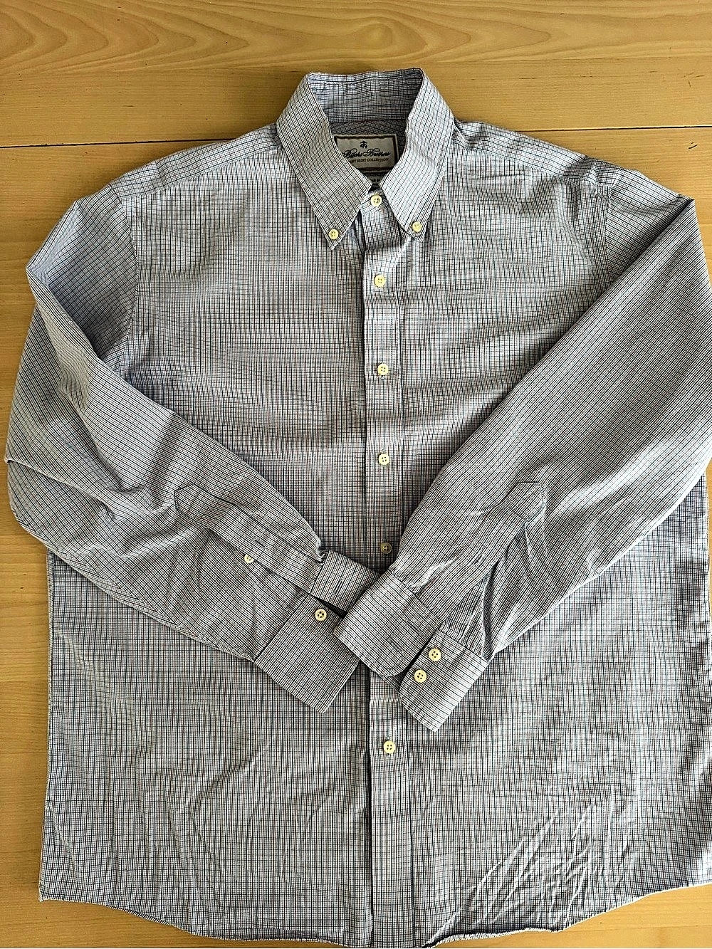 Brooks Brothers Luxury Shirt Collection Plaid Regular Fit 16/34